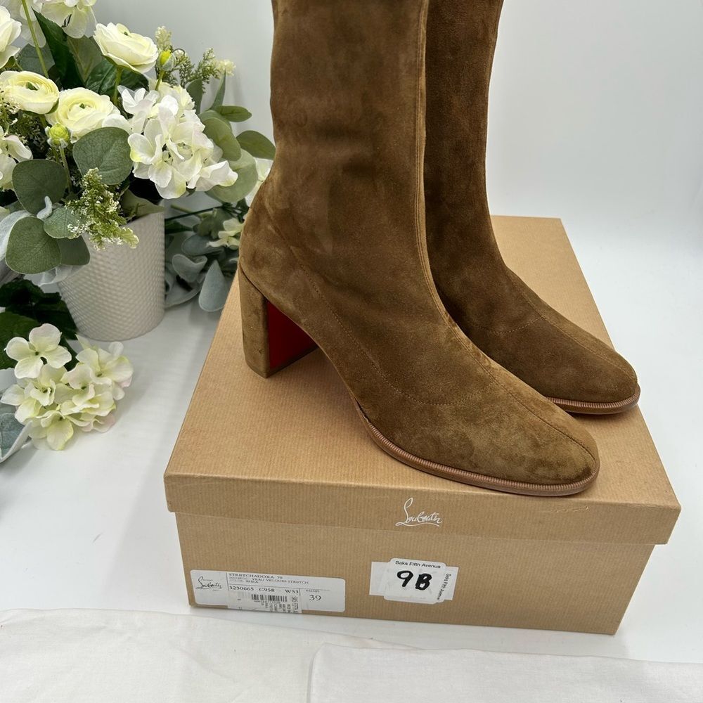 Women’s Christian Louboutin stretchadoxa 70 suede boots, size 39 made in Italy - Picture 11 of 11